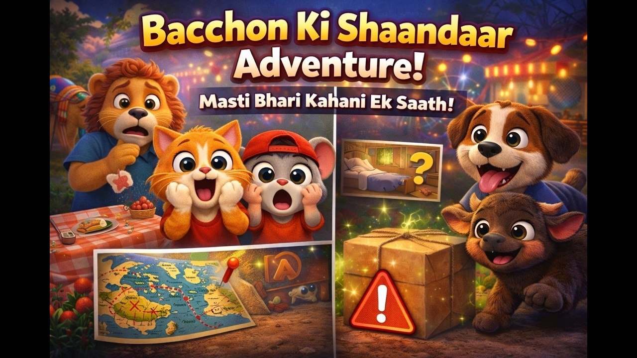 Bacchon Ki Shaandaar Adventure | #Picnic Se Parcel Tak Full Masti 😂 #funnycartoonhindi #viral #fun