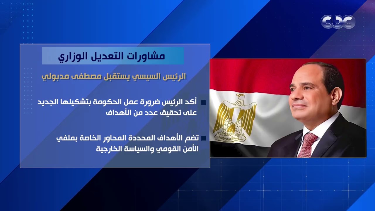 الرئيس السيسي يستقبل مصطفى مدبولي في إطار مشاورات التعديل الوزاري المرتقب