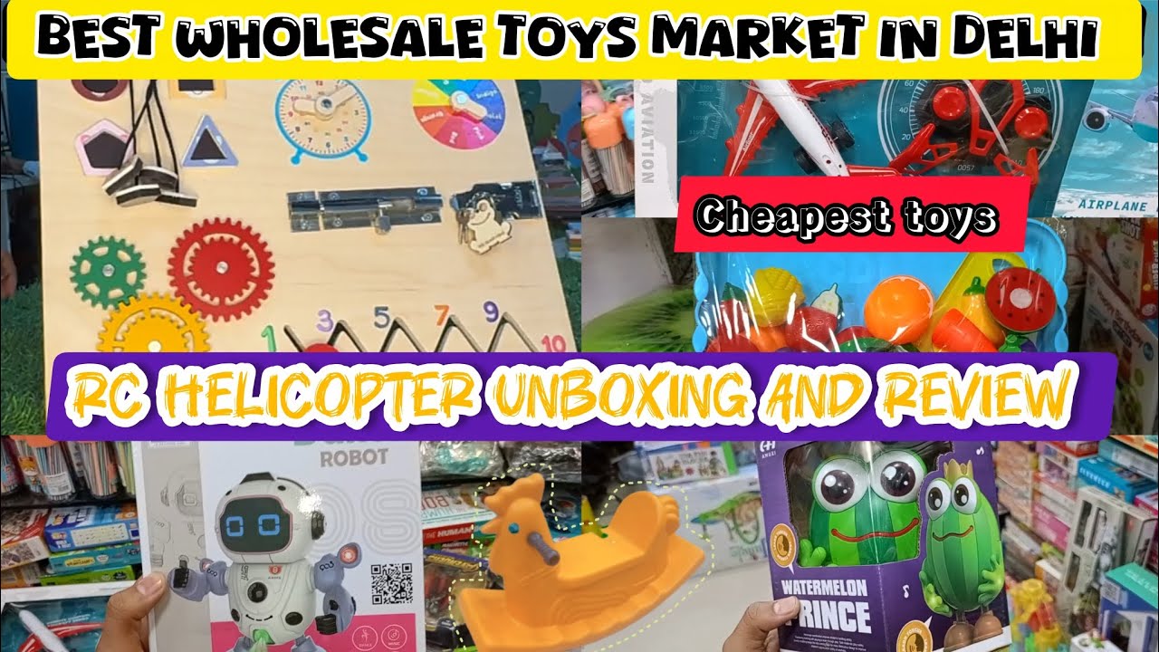 Best wholesale toys market in Delhi 💥❣️🤯 || RC Helicopter unboxing and review 🎇
