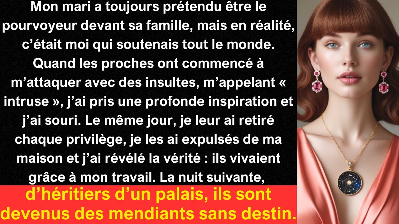 Mon mari a toujours prétendu être le pourvoyeur devant sa famille, mais en réalité, c’était moi...