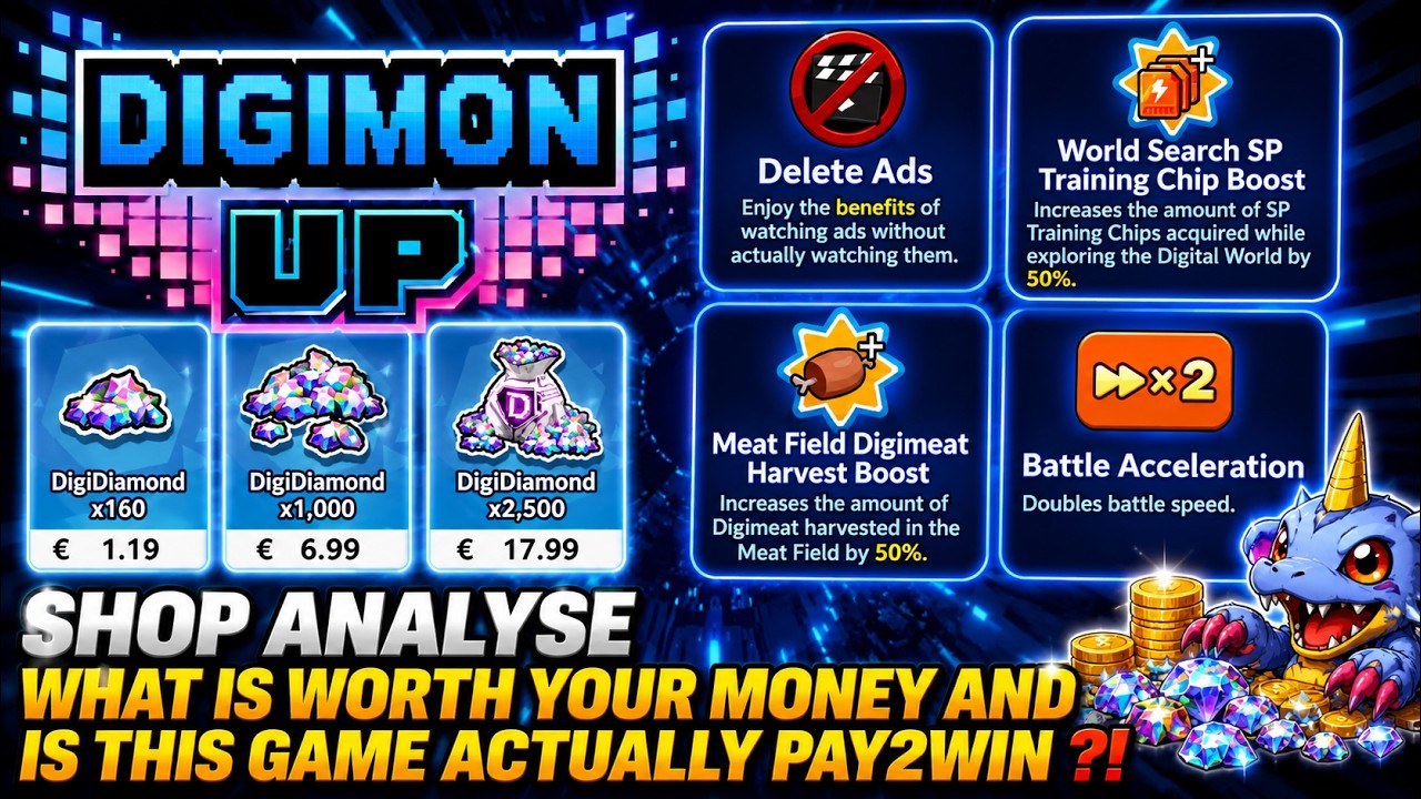Digimon UP &ndash; Is This Game PAY-TO-WIN?! Shop & Microtransactions Explained!