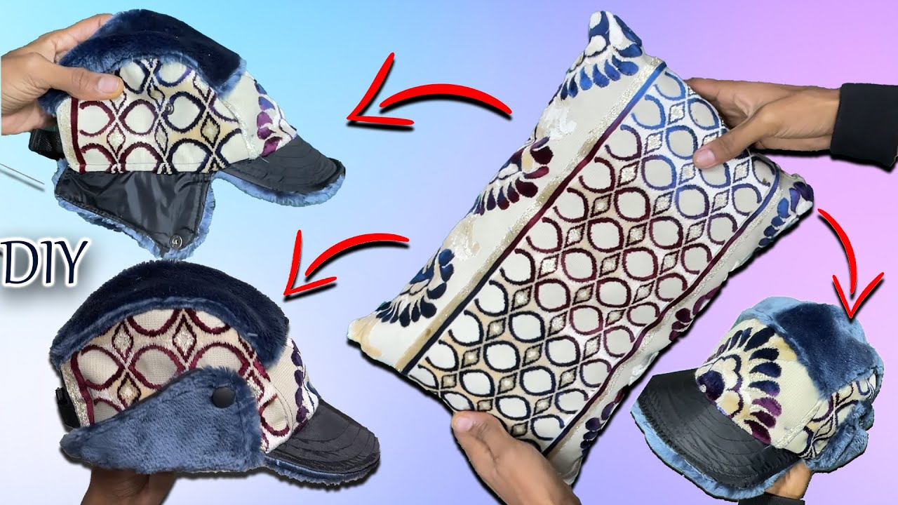 فكرة عبقرية لإعادة تدوير مخذة قديمة إلى كاسكيط شتوية دافئة ❄️♻️ | Pillow to Winter Cap DIY