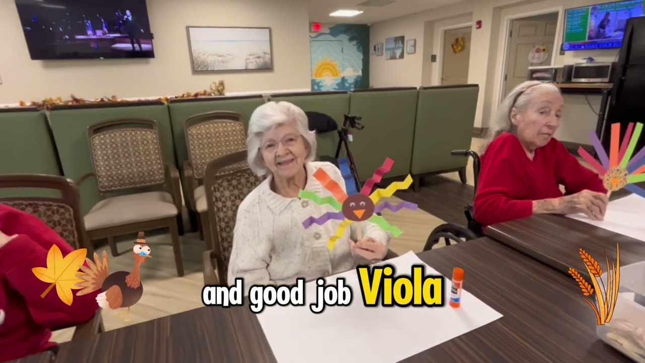 How to do Fall Crafting with our Transitional Memory Care Residents.