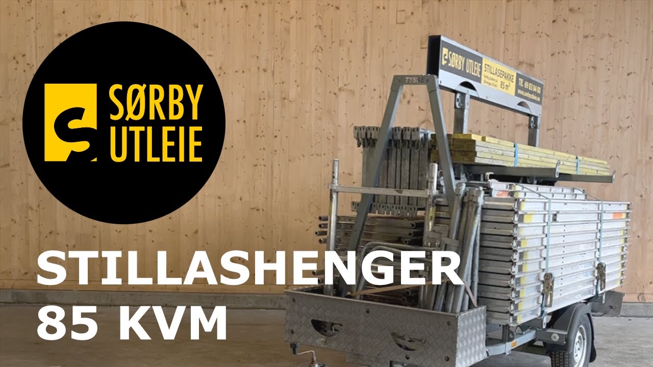 Hvordan bygge stillas med HAKI stillashenger 85 kvm fra Sørby Utleie