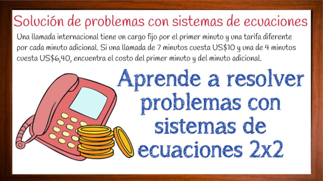 Resolver problemas con sistemas de ecuaciones 2x2