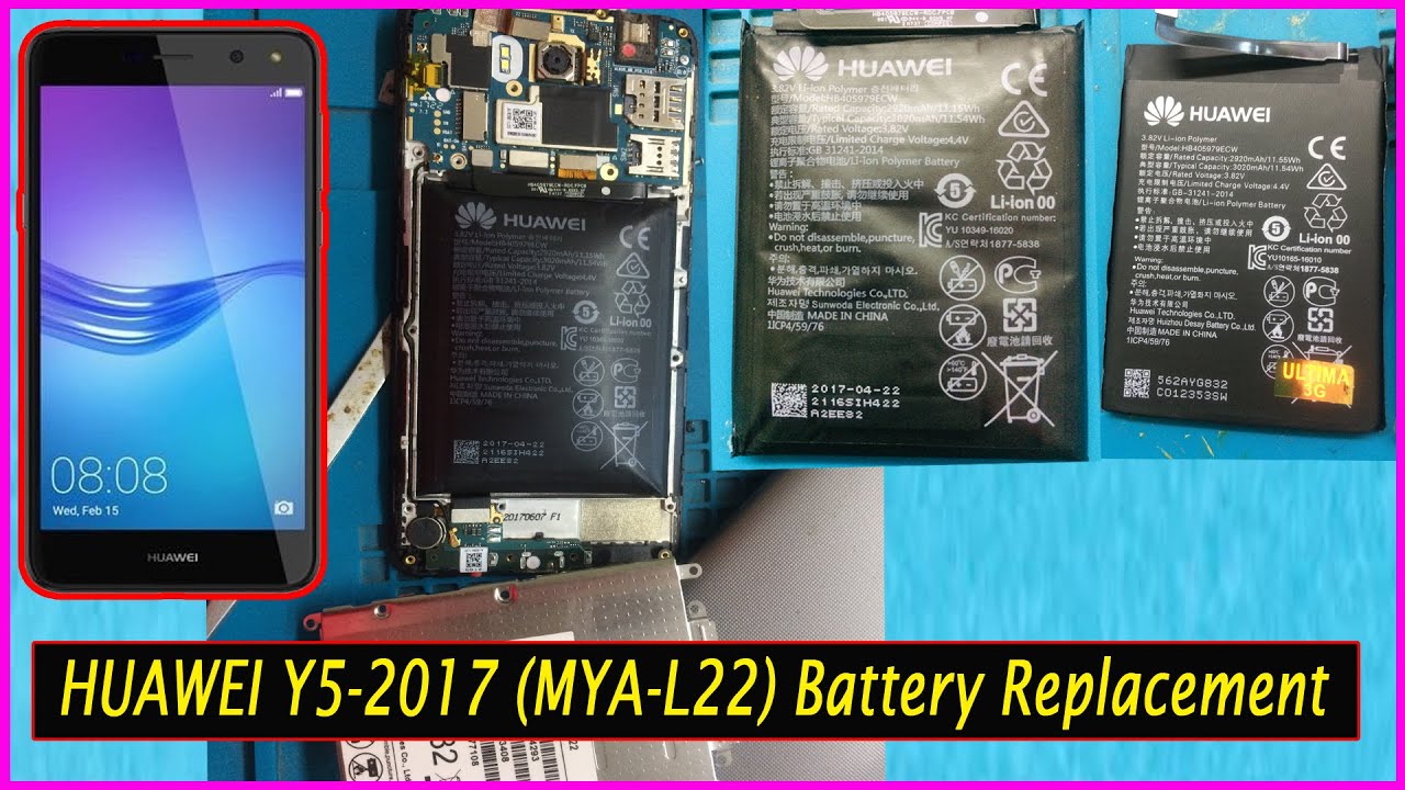Huawei y5 2017 battery replacement || Huawei mya-l22 battery change || y5 17 battery damage remove