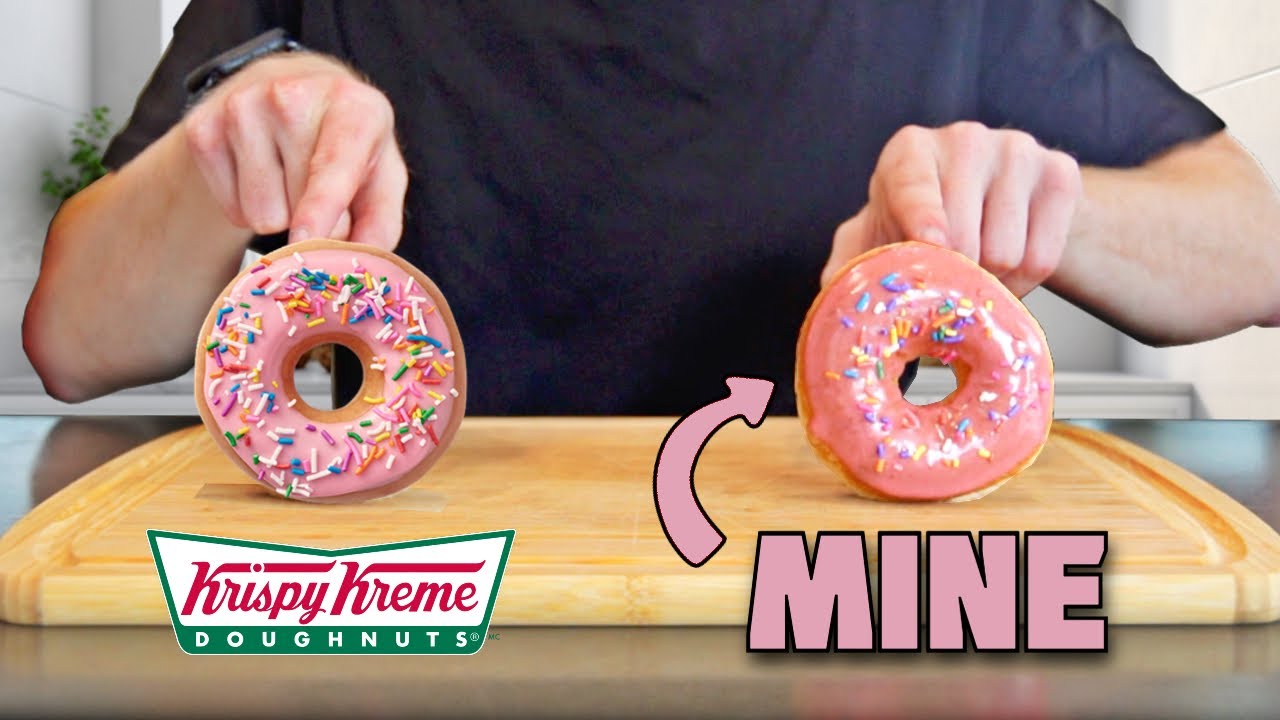 Making Krispy Kreme's Strawberry Iced Donut AT HOME