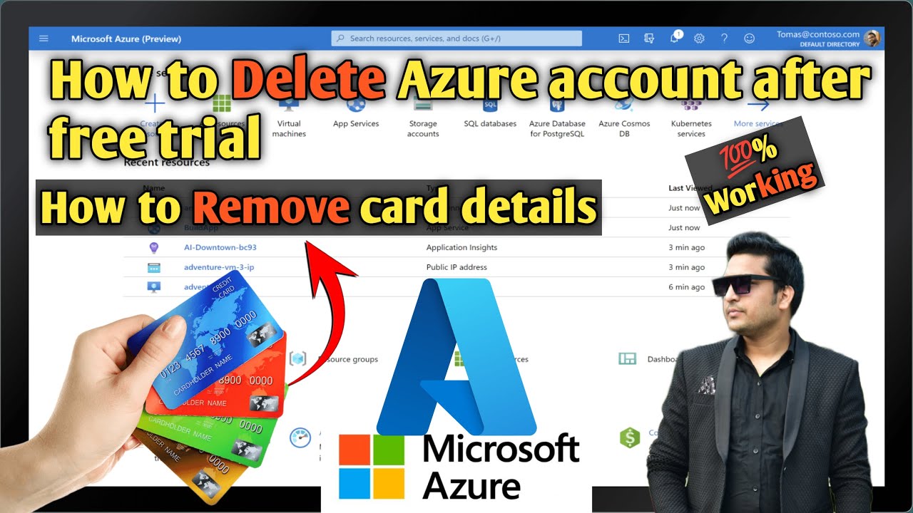 how to delete azure account after free trial | how to delete azure subscription account | Danish123