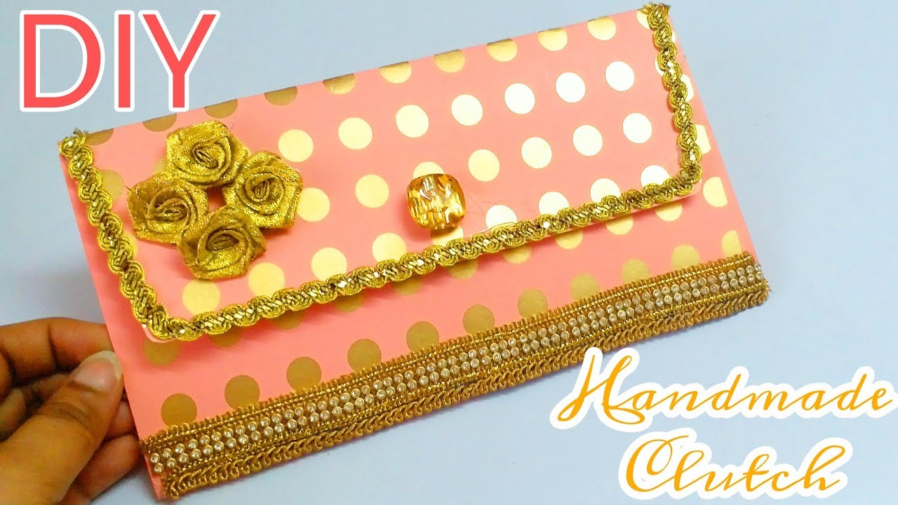 How to make PAPER clutch purse in 5 minutes for Girls | EASY and Handmade Clutch purse | No sew !
