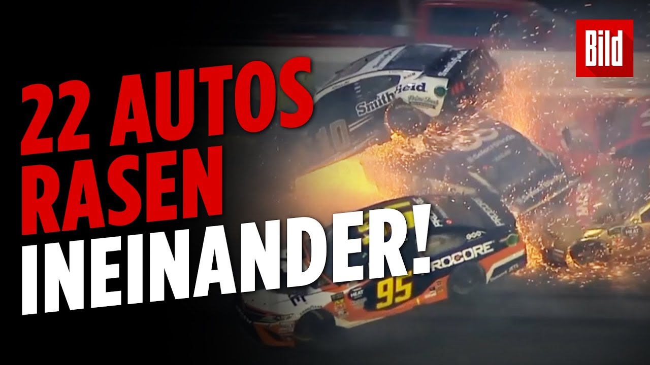 Massencrash mit 22 Autos &ndash; Daytona 500