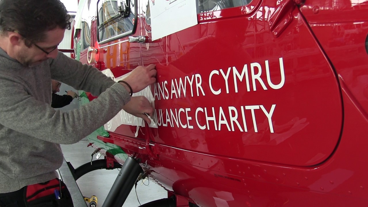 Wrapping Wales Air Ambulance's new fleet of Airbus H145 helicopters