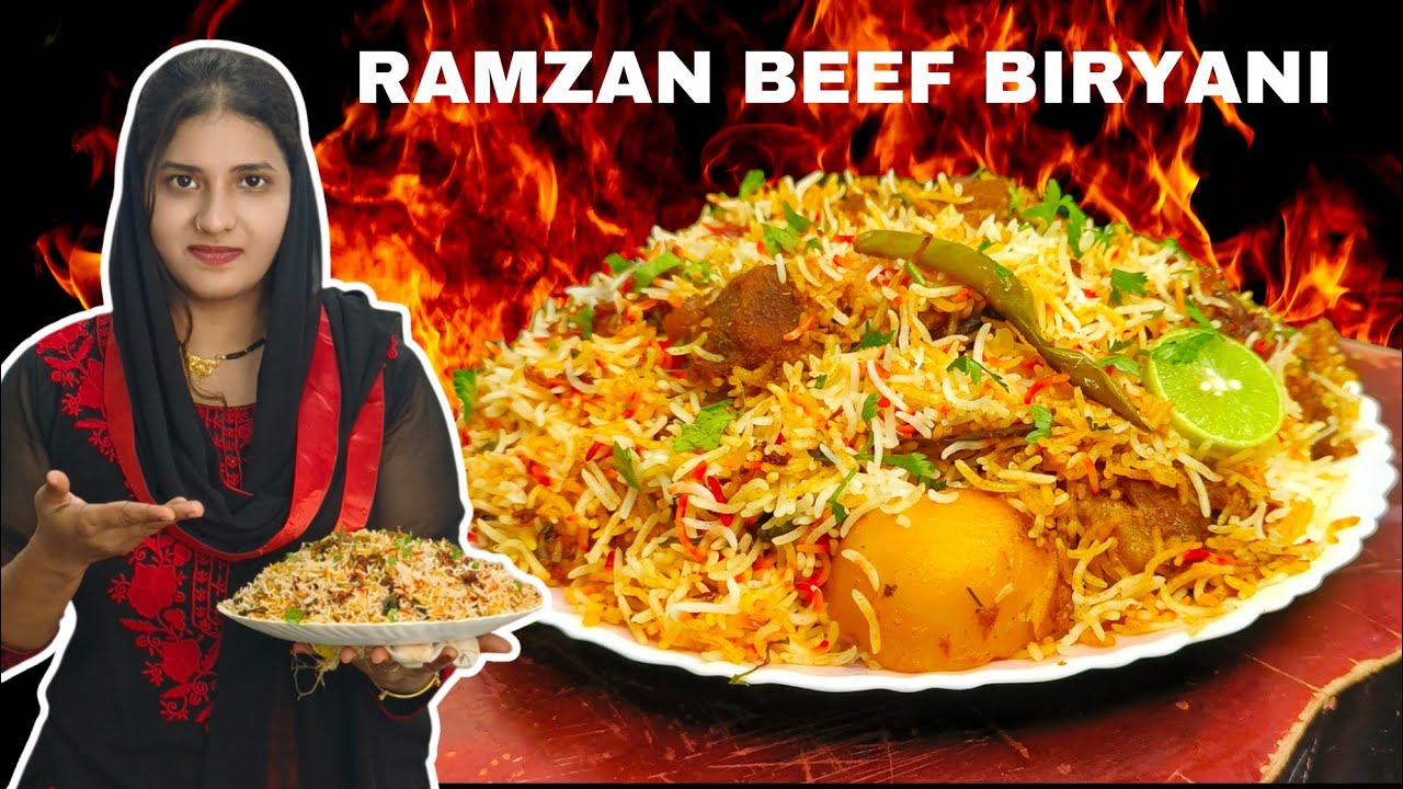 Ramzan Beef Biryani Recipe 🌙 | Iftar Special Beef Biryani | Easy Dum Biryani Recipe