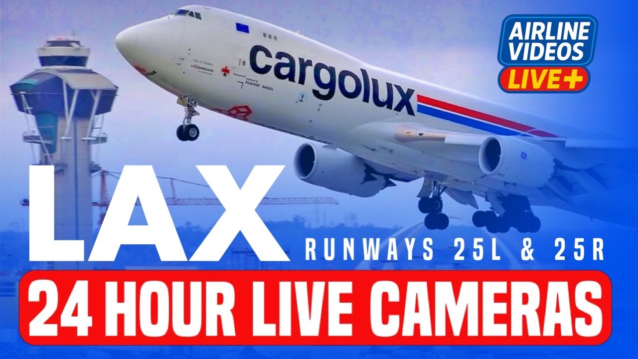 🔴LIVE 24/7 LAX Airport Action Runways 25L & 25R | LIVE Plane Spotting with ATC!