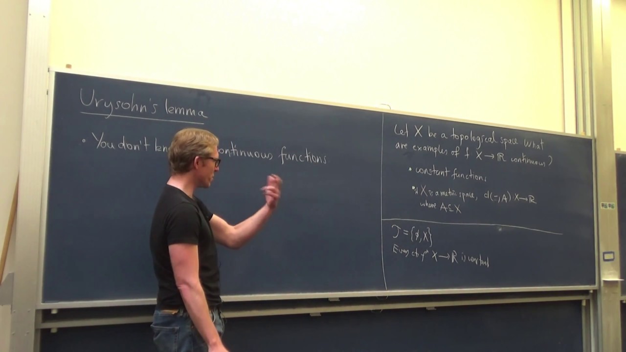 MAST30026 Lecture 22: Urysohn's lemma