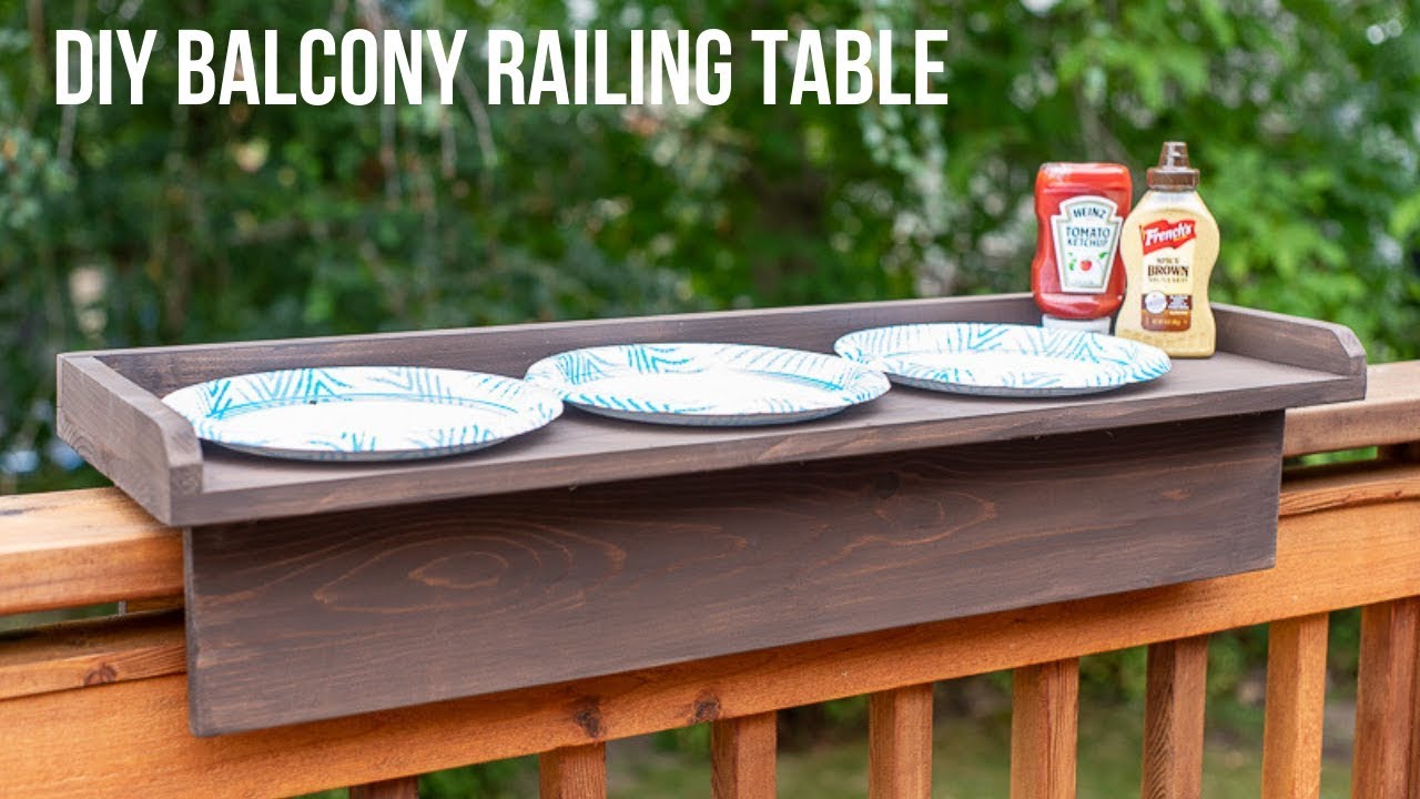 DIY Balcony Railing Table