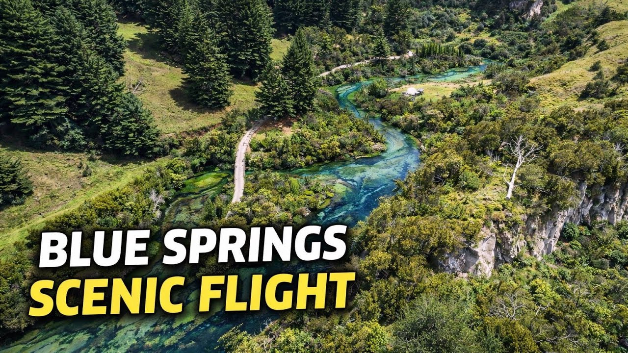 The Clearest Water in New Zealand… Blue Springs Scenic Flight | DJI Air 3S