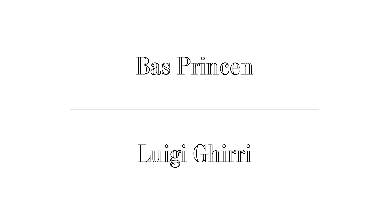 Bas Princen x Luigi Ghirri ; The Difficult Double