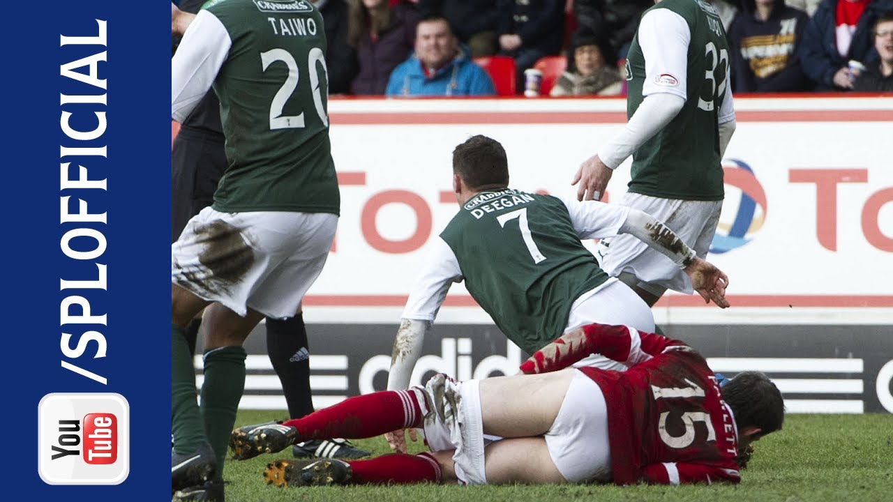 Gary Deegan Pulls Peter Pawlett's Shorts Down, Aberdeen 0-0 Hibernian, 27/01/2013