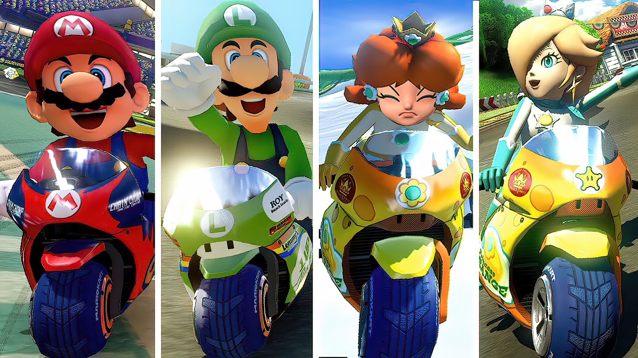 Mario Kart 8 Deluxe - All Characters Losing and Winning Animation