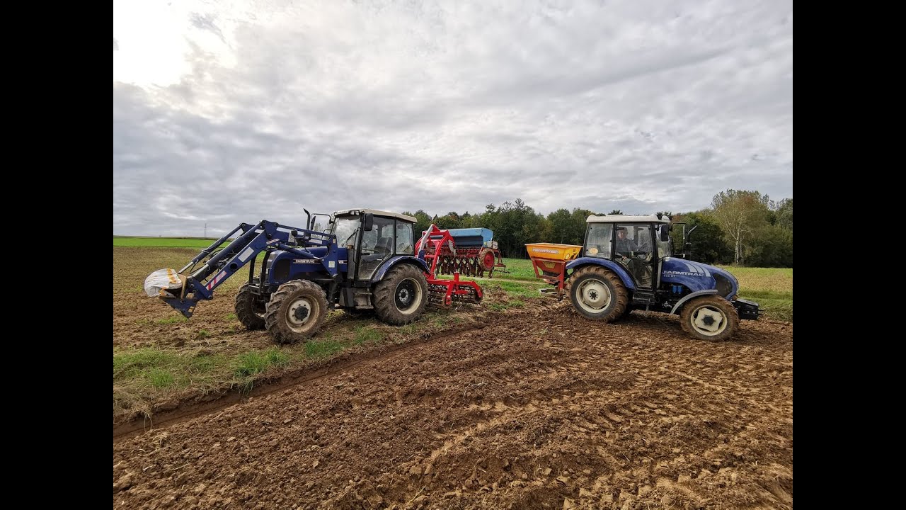 ☆Siew Pszenicy Ozimej 2020 w Świętokrzyskim☆2x Farmtrac 555dt&80 4wd☆