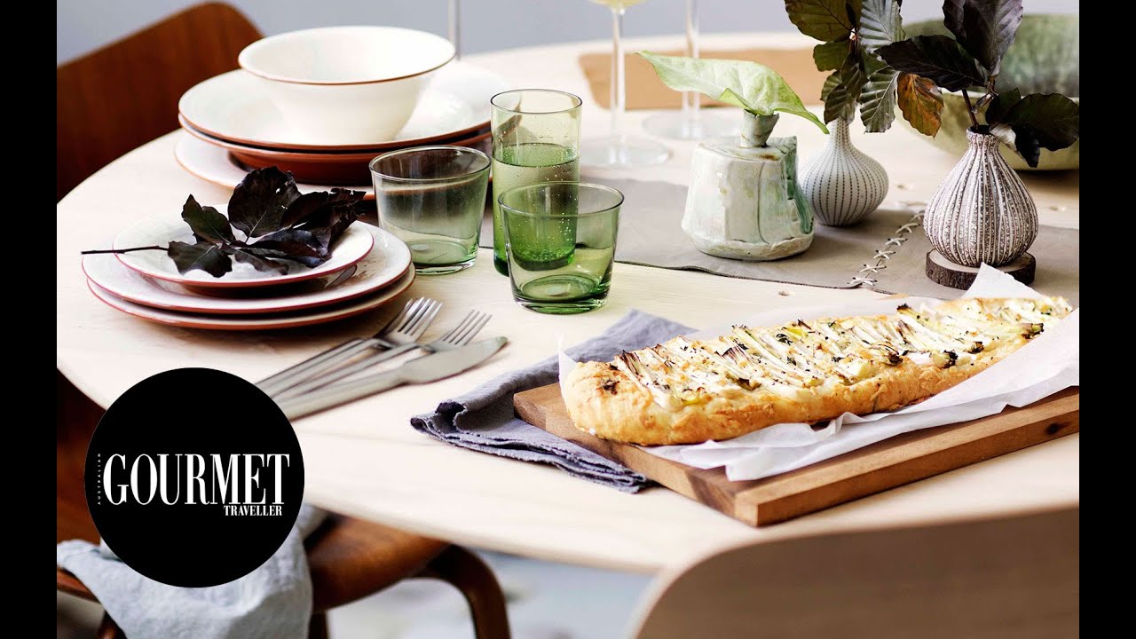 Leek and Manchego bread | Gourmet Traveller