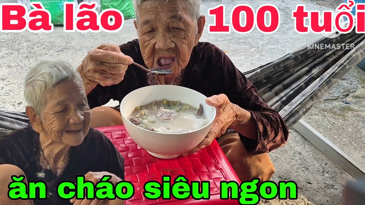 Bà lão 100 tuổi Hai tâm đúc tô cháo siêu ngon. Đặc sản miền tây 