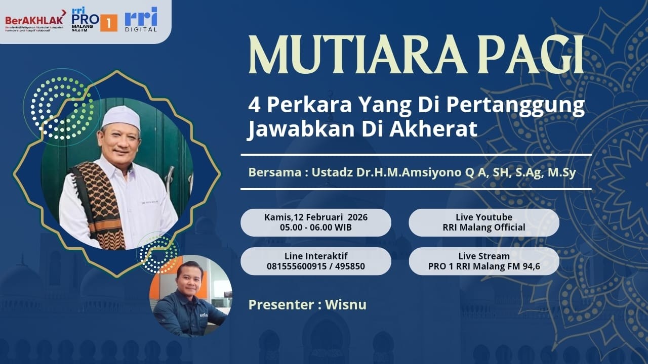 MUTIARA PAGI - 4 Perkara yang dipertanggung jawabkan di Akhirat
