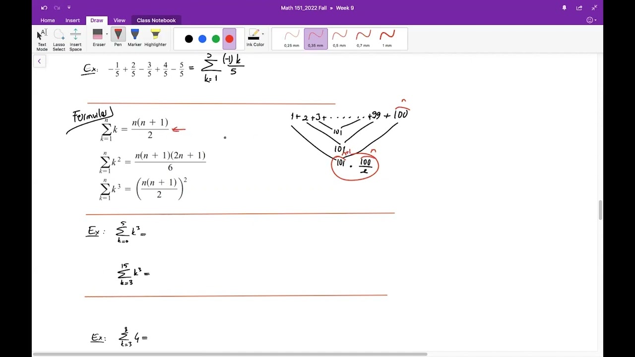 Lecture 31- Sigma Notation