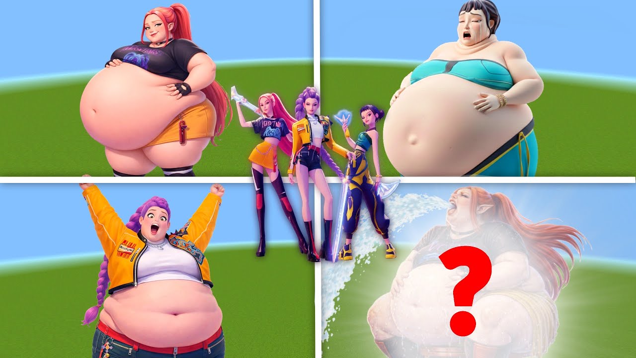 Minecraft Art BUT ALL K-POP DEMON HUNTERS BECOMING FATTER
