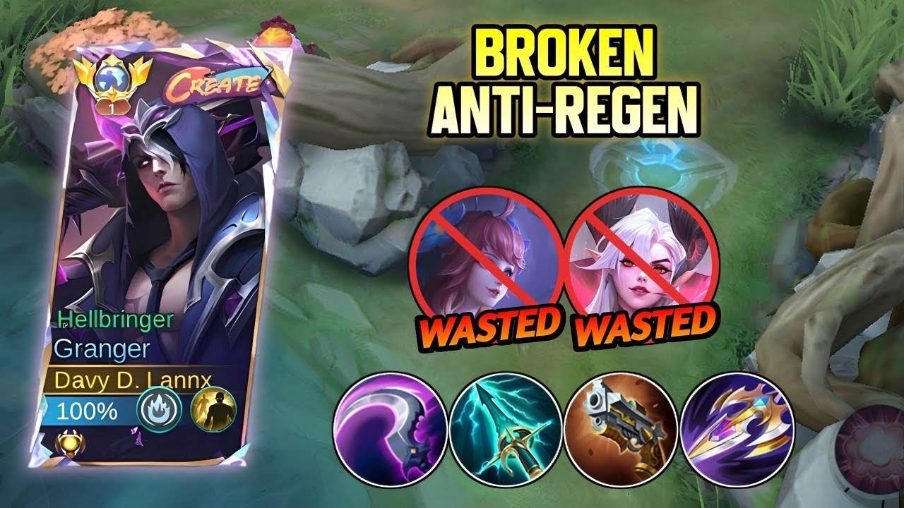 GRANGER ANTI-REGEN  BUILD & COMBOS TO DESTROY EVERY REGEN HERO IN MOBILE LEGENDS (must try)🔥