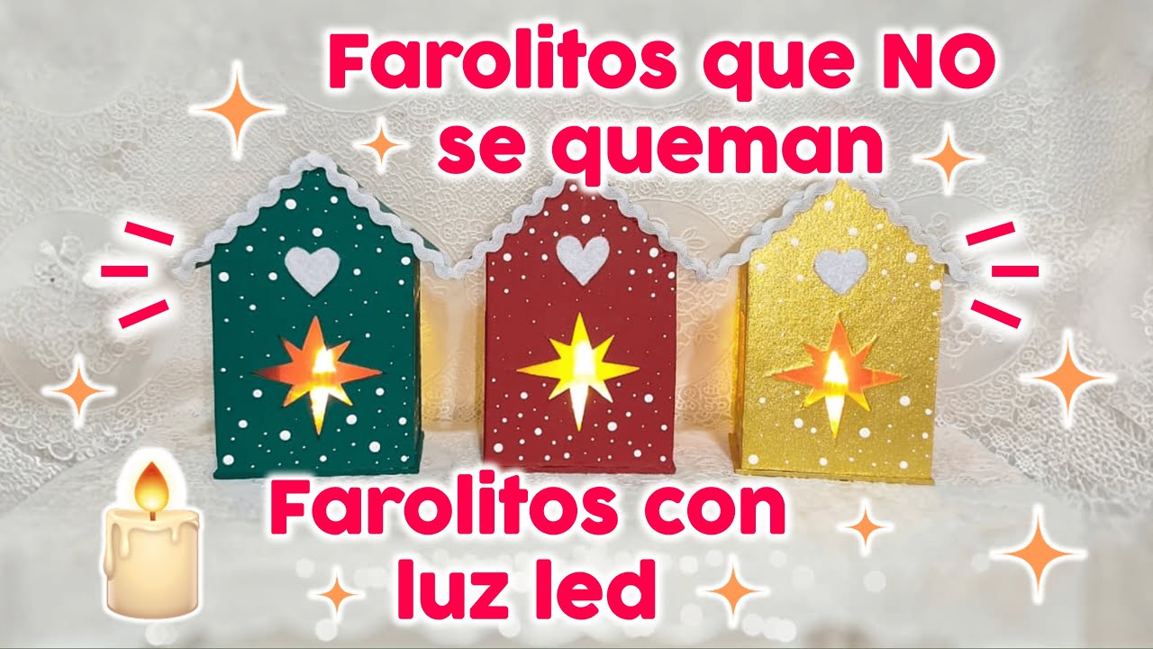 🕯️CÓMO HACER FAROLITOS ✨ PARA EL DÍA DE VELITAS, NAVIDAD Y AÑO NUEVO 🎄 - Marcelart ♡