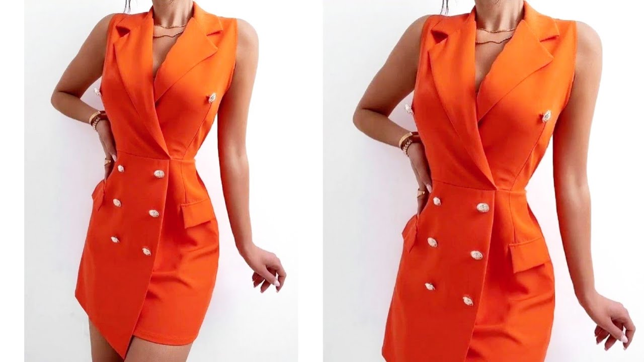 how to cut/ draft a notch lapel collar blazer dress. #amen clothing #blazer #beginner friendly