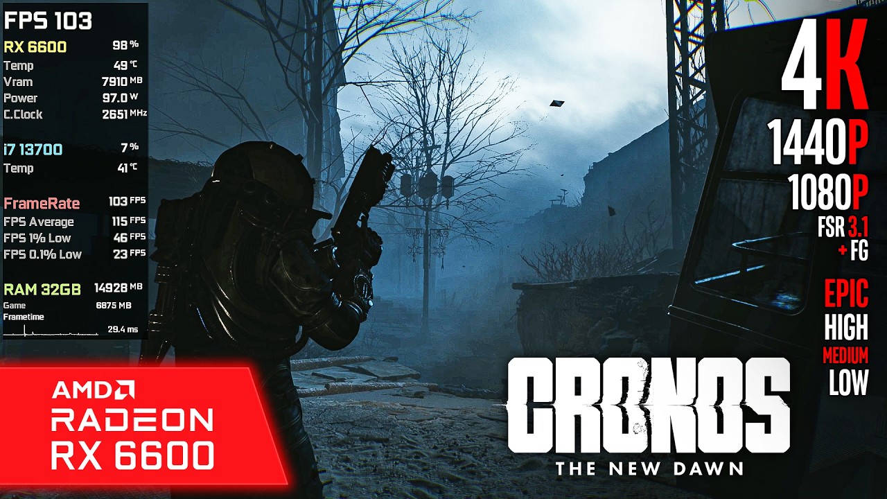 RX 6600 | Cronos The New Dawn - 4K, 1440p, 1080p, FSR 3.1 + FG - Epic, High, Medium, Low