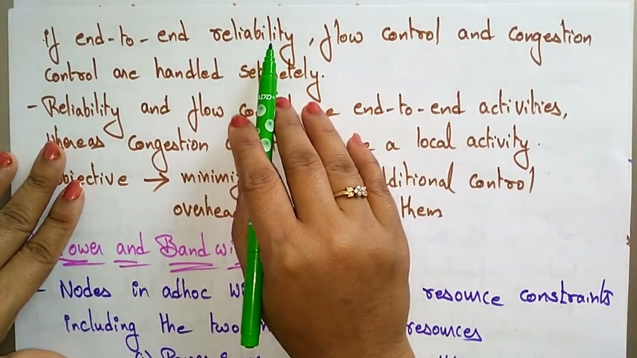 issues in designing TLP for adhoc wireless nw lec 27