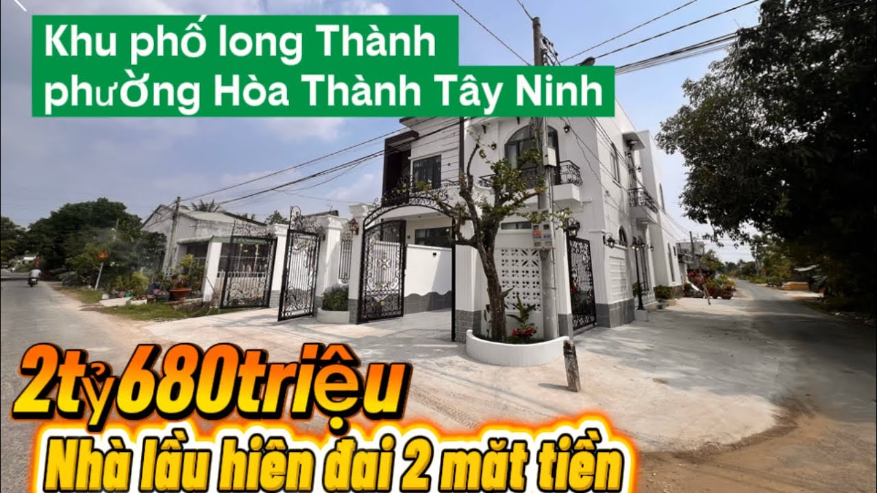 NHÀ LẦU HIỆN ĐẠI 2 MẶT TIỀN – TRUNG TÂM PHƯỜNG HÒA THÀNH, TÂY NINH