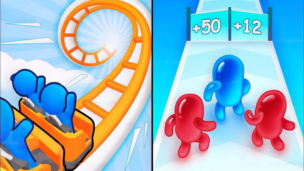 Runner Coaster vs Join Blob Clash 3D - Max Levels Unlocked Speedrun Gameplay