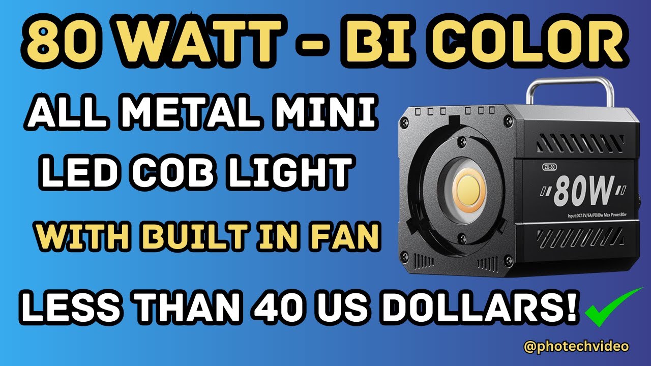 ZU80 LED COB Bi Colour Light. An 80-Watt Light for LESS THAN 40 US DOLLARS!  Should YOU Buy One?