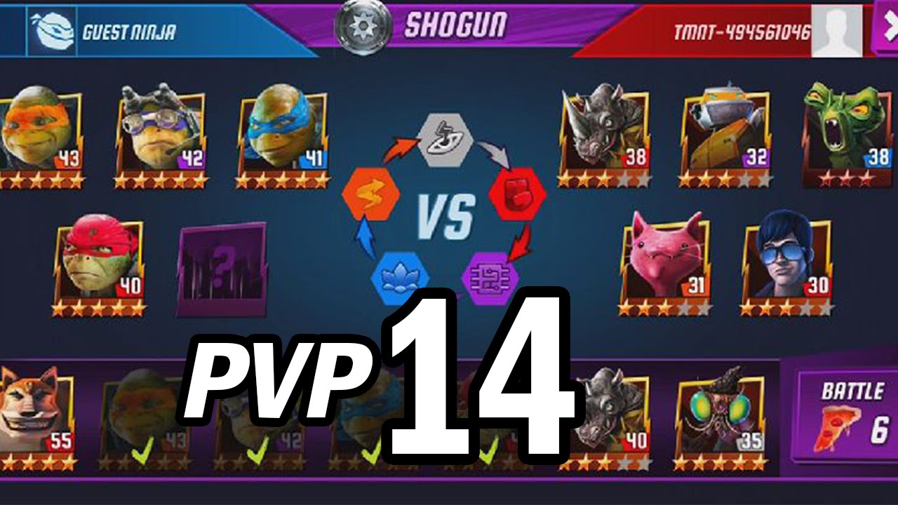 TMNT Legends PVP #14 (Leonardo, Raphael, Michelangelo, Donatello The Movie)