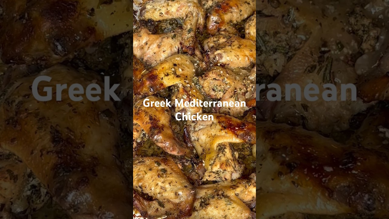 Roasted Greek Mediterranean Chicken 🇬🇷 #mediterranean #greek #food