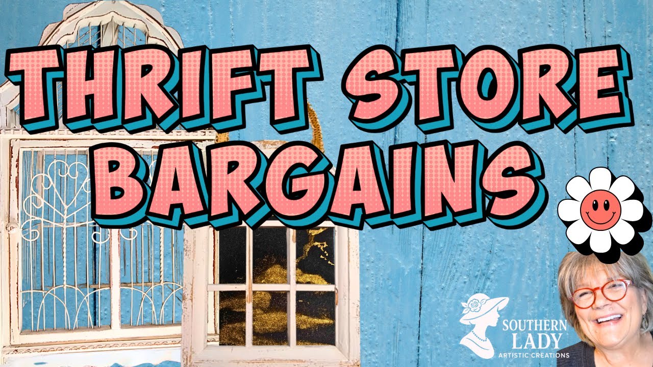 THRIFT STORE BARGAIN Haul 🛒 Tips & Tricks for Upcycling 🎨 60 Second WatercolorPainting