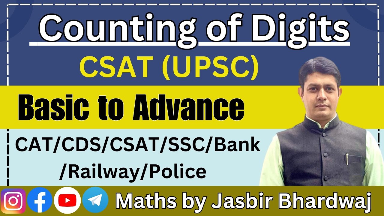 Counting of digits ||CSAT|| CSE 2024 | @MathsbyJasbirBhardwaj