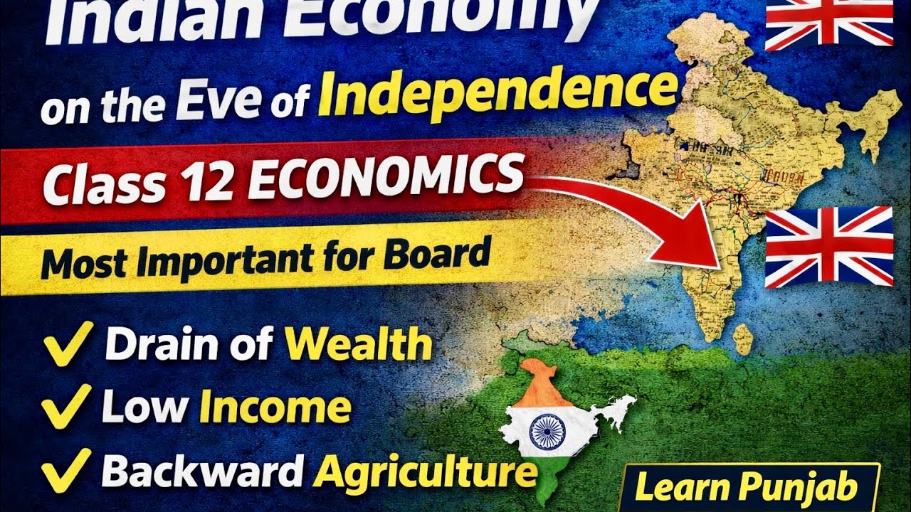 “ Indian Economy on the Eve of Independence, Class 12 Economics | Board 2026”