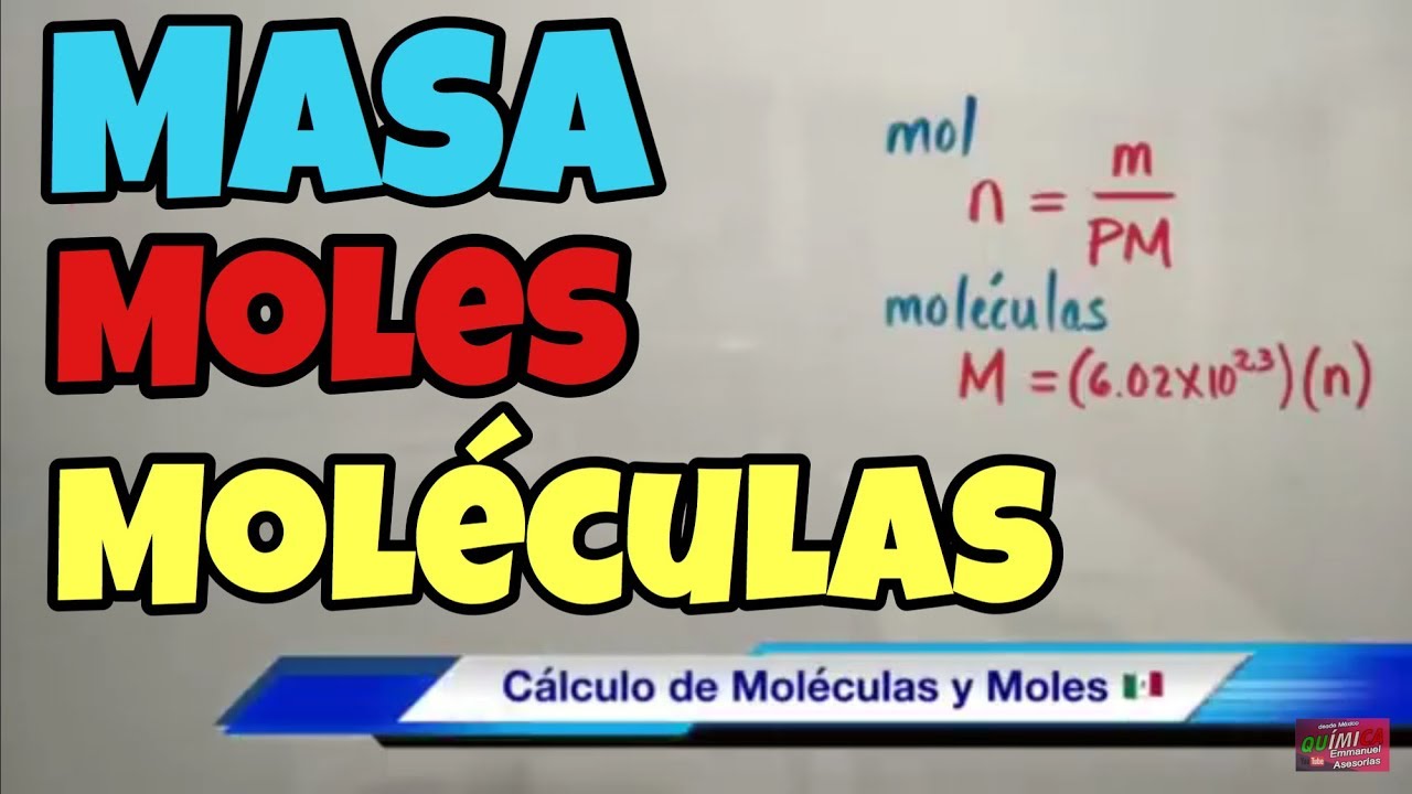 Cálculo de moles, gramos y moléculas.