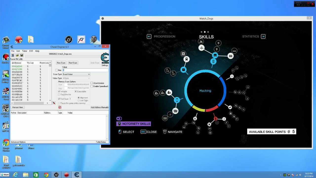 Watch Dog pc cheat skill points