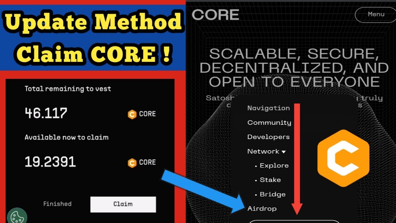 Update Method to Claim CORE | CORE Mining Update