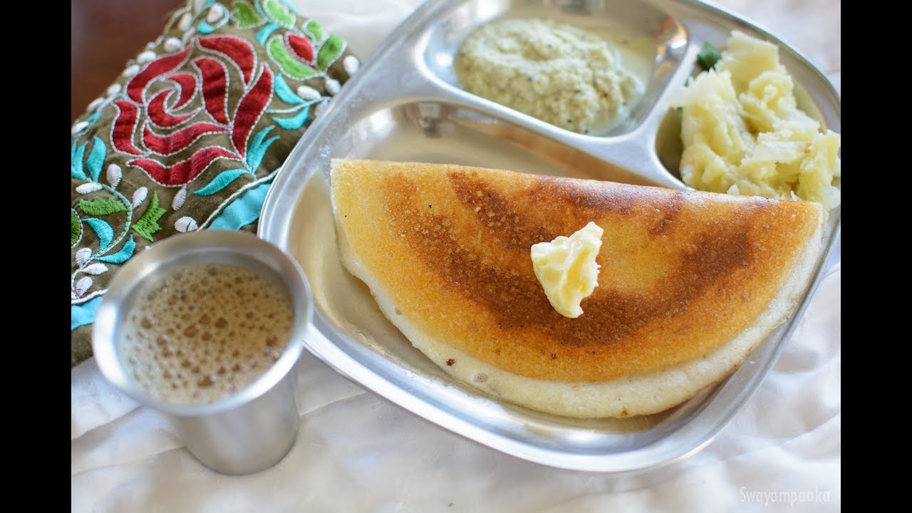 Davanagere Benne Dosa | Davanagere Benne Dose | Coconut Chutney | Potato onion Palya | Butter dosa
