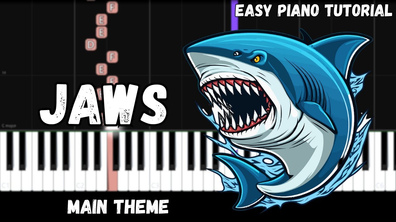 Jaws Theme (Easy Piano Tutorial)