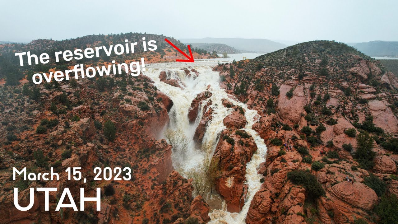 Massive Flooding! Gunlock Reservoir in Utah Overflows!