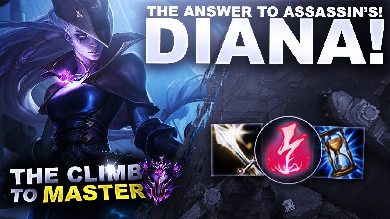 THE ANSWER TO ASSASSIN'S... DIANA! Huzzy Pop Off! - Climb to Master S9 | League of Legends