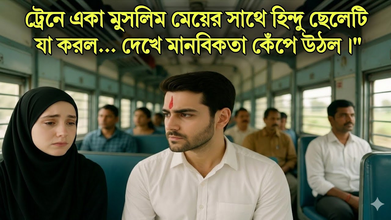 ট্রেনে একা মুসলিম মেয়ের সাথে হিন্দু ছেলেটি যা করল... দেখে মানবিকতা কেঁপে উঠল।